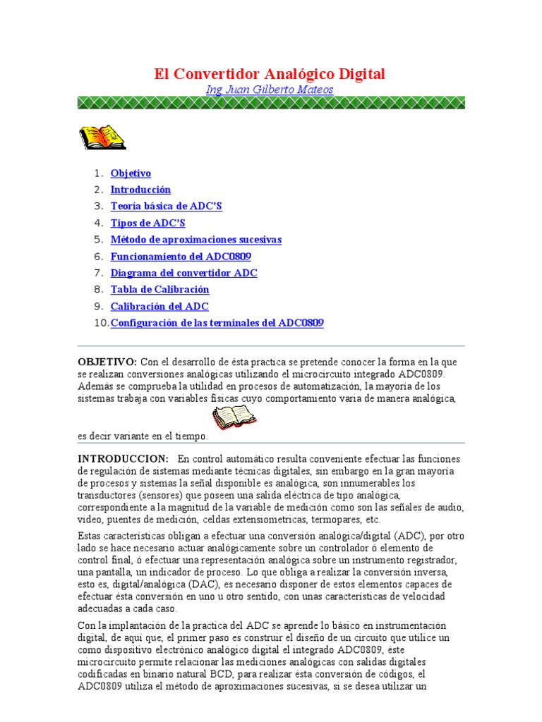 El Convertidor Analógico Digital Pdf Convertidor Digital A