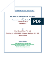 Prefeasibility Report: Ideal Chemi Plast Pvt. Ltd. Plot No. A1 & A2, MIDC, Kulgaon, Badlapur-421 503, Maharashtra