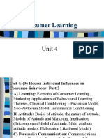 Consumer Learning: Unit 4