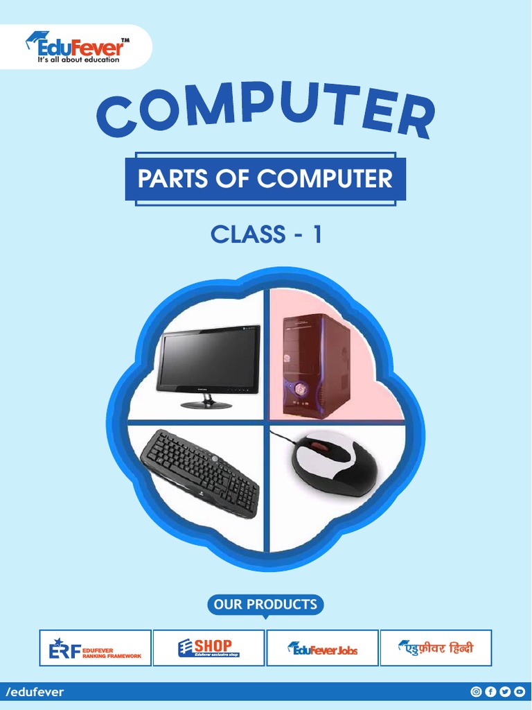 Class 1 Parts of Computer Worksheet | PDF | Worksheet | Computing