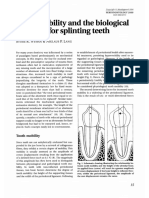 Mobility and Biological Rationale For Splinting Teeth: Tooth The