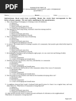 Instructions: Read Each Item Carefully. Shade The Circle That Corresponds To The Letter of Your Answer. Do Not Write Anything in The Questionaire