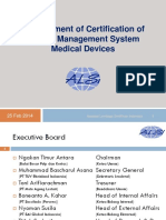 Development of Certification of Quality Management System Medical Devices