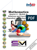 Math8 q2 Mod2of7 Relations and Functions Dependent and Independent Variables v2 Sept13