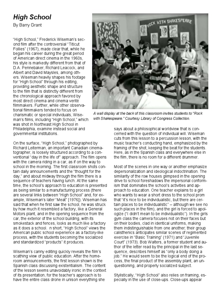 Sample High School Essay PDF