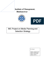 Xavier Institute of Management, Bhubaneswar: IMC Project On Media Planning and Selection Strategy
