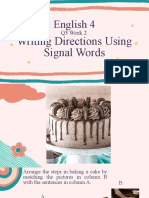 Writing Directions Using Signal Words