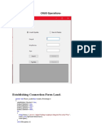 CRUD Operations-: Establishing Connection Form Load