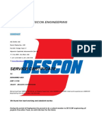 Service Certificate: Descon Engineering