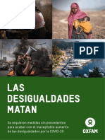 'Las Desigualdades Matan', Informe de Oxfam Intermón