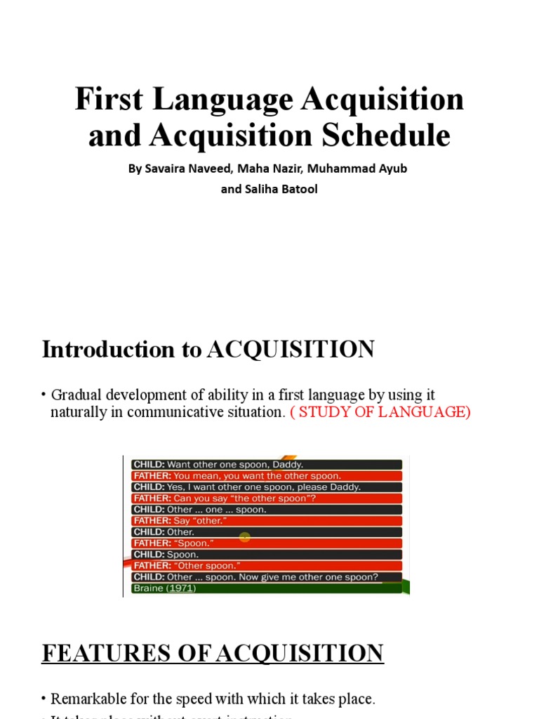 Understanding First Language Acquisition | PDF | Communication ...