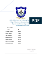 Addis Ababa Science and Technology University College of Electrical & Mechanical Engineering Department of Software Engineering