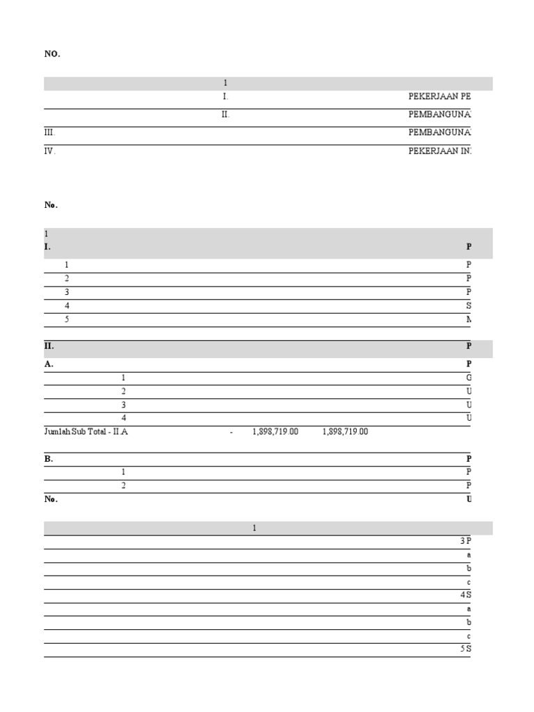 Rincian Pekerjaan Konstruksi RKB | PDF
