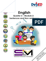 ENGLISH GRADE 1 QUARTER 3 Module 2 - Sentence-Non-sentence