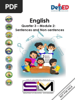 ENGLISH GRADE 1 QUARTER 3 Module 2 - Sentence-Non-sentence