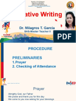 Creative Writing: Dr. Milagros T. Garcia