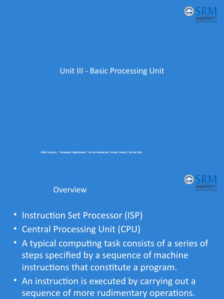 Unit III - Basic Processing Unit | PDF | Central Processing Unit ...