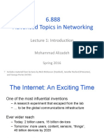 6.888 Advanced Topics in Networking: Lecture 1: Introduction