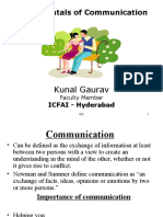 Fundamentals of Communication: Kunal Gaurav