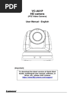 VC-A61P HD Camera: User Manual - English