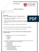 Review Sheet Chapter (3) Organizational Culture and Environment