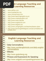 English Language Teaching and Learning Resources