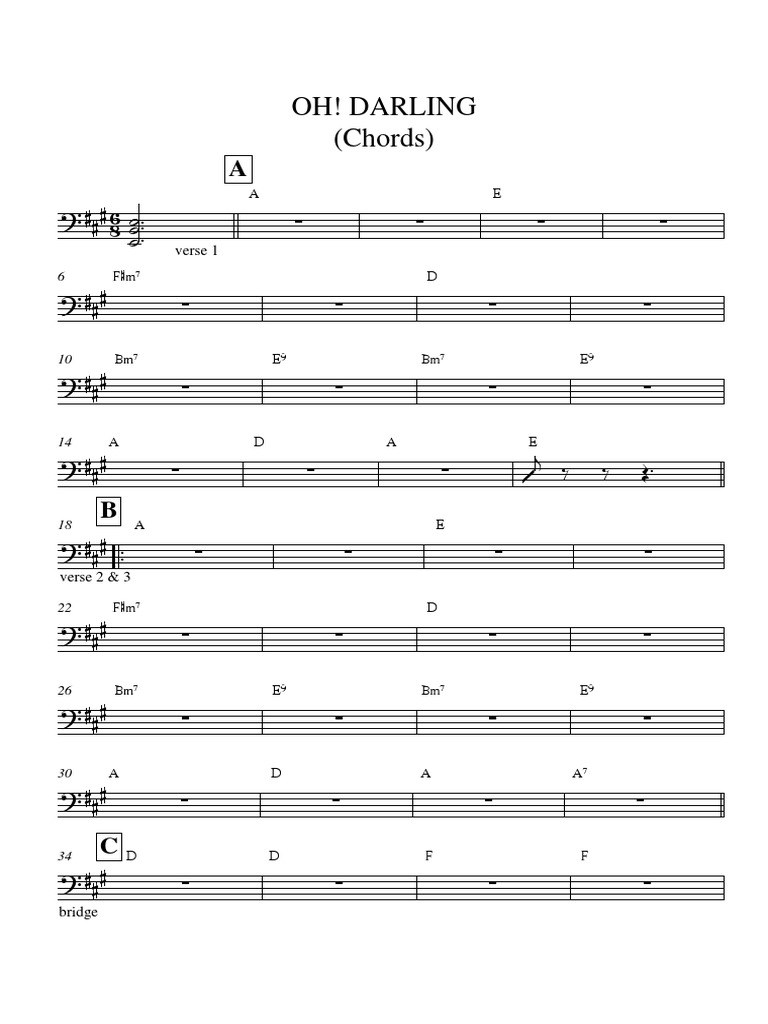 Oh! Darling (Chords) PDF