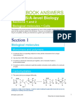 Biology AQA Biological Molecules Workbook Answers