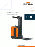 SV 12 Technical Data: Stand-On High Lift Truck