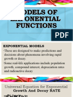 Models Exponential Functions