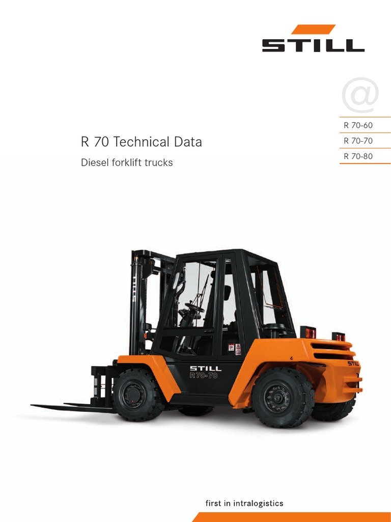 R 70 Technical Data: Diesel Forklift Trucks | PDF | Truck | Mechanical ...
