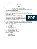 Assignment Unit 4 Photogrammetric Surveying