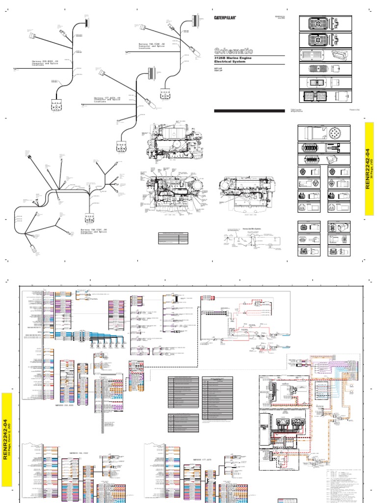 3126B Marine Engine Electrical System Harness 1941592 04 Connector
