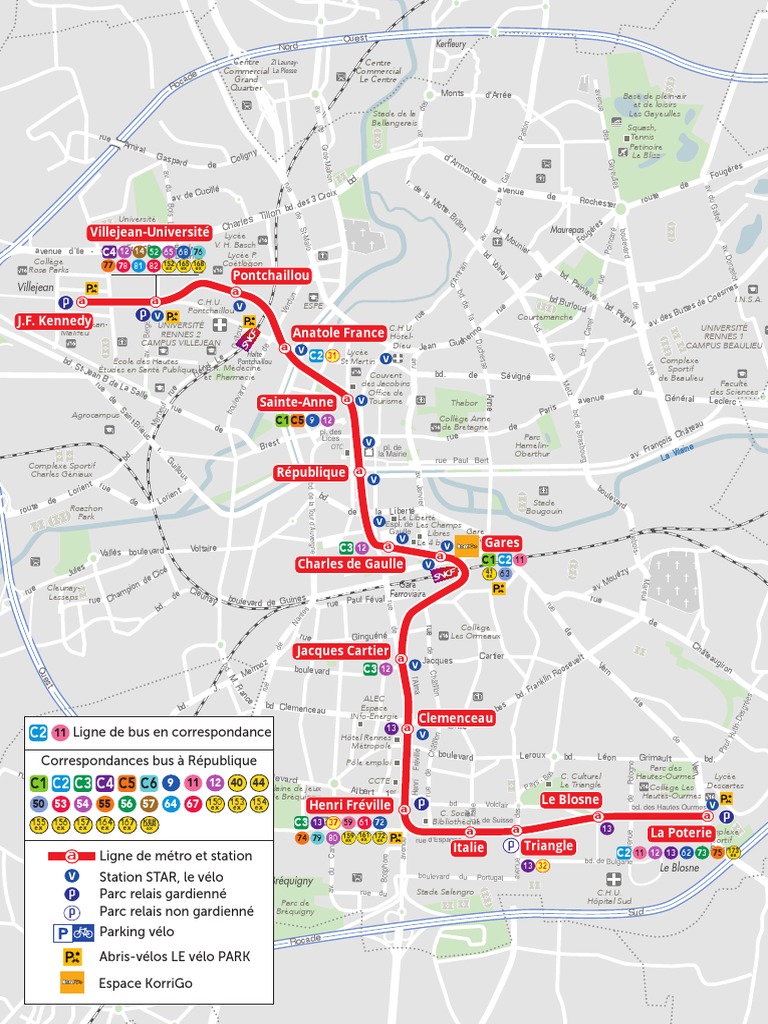 Plan Du Metro de Rennes Ligne A | PDF