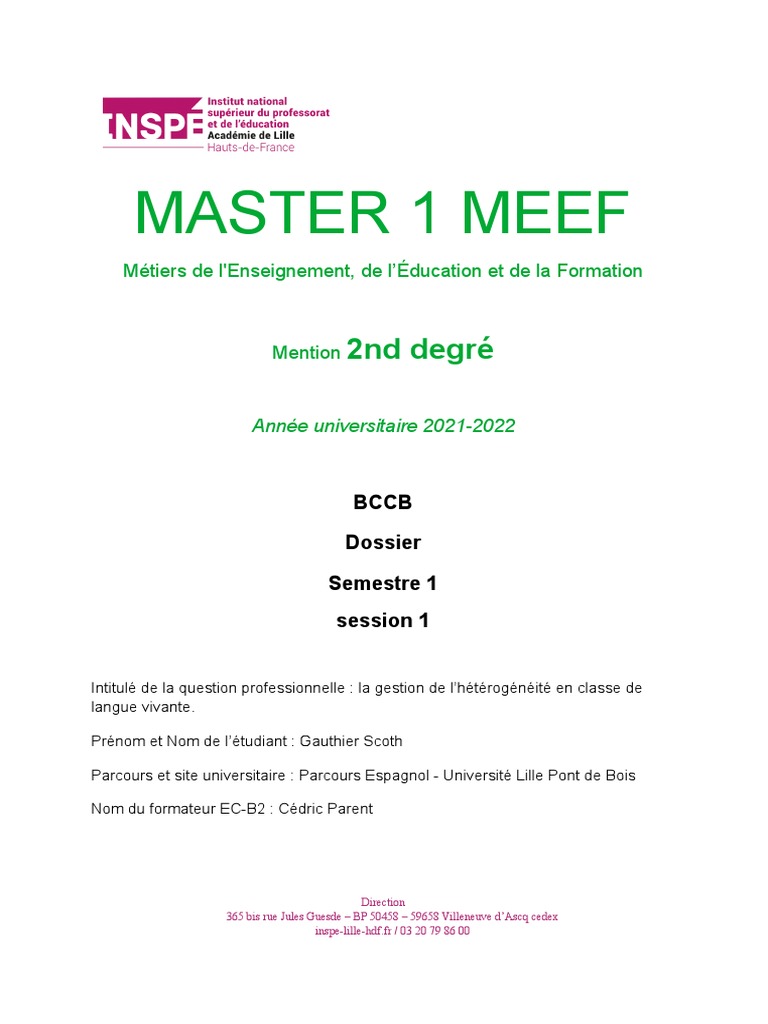 dossier vap master meef Lettre de motivation master MEEF : modèle et conseils main image 0
