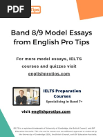 Band 8 9 Essays From English Pro Tips