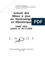 Extrait Des Mises À Jour en Gynécologie Et Obstétrique: - Tome Xxiv Publié Le 30.11.2000