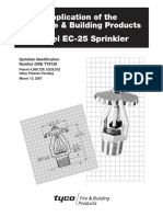 Model EC-25 Sprinkler: Application of The Tyco Fire & Building Products