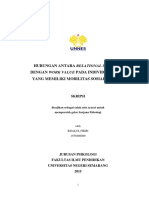 Hubungan Antara Relational Mobility Dengan Work Value Pada Individu Dewasa Yang Memiliki Mobilitas Sosial Rendah