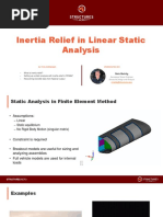 Inertia Relief in Linear Static Analysis: in This Webinar: Presented by