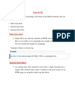 Types of CSS: Internal Style Sheet