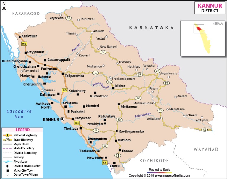 Kannur District Map PDF