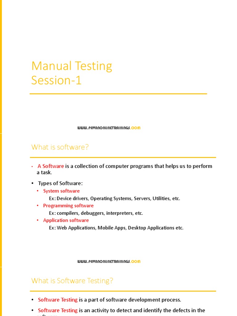 Manual Testing-Session1 | PDF