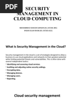 Security Management in Cloud Computing