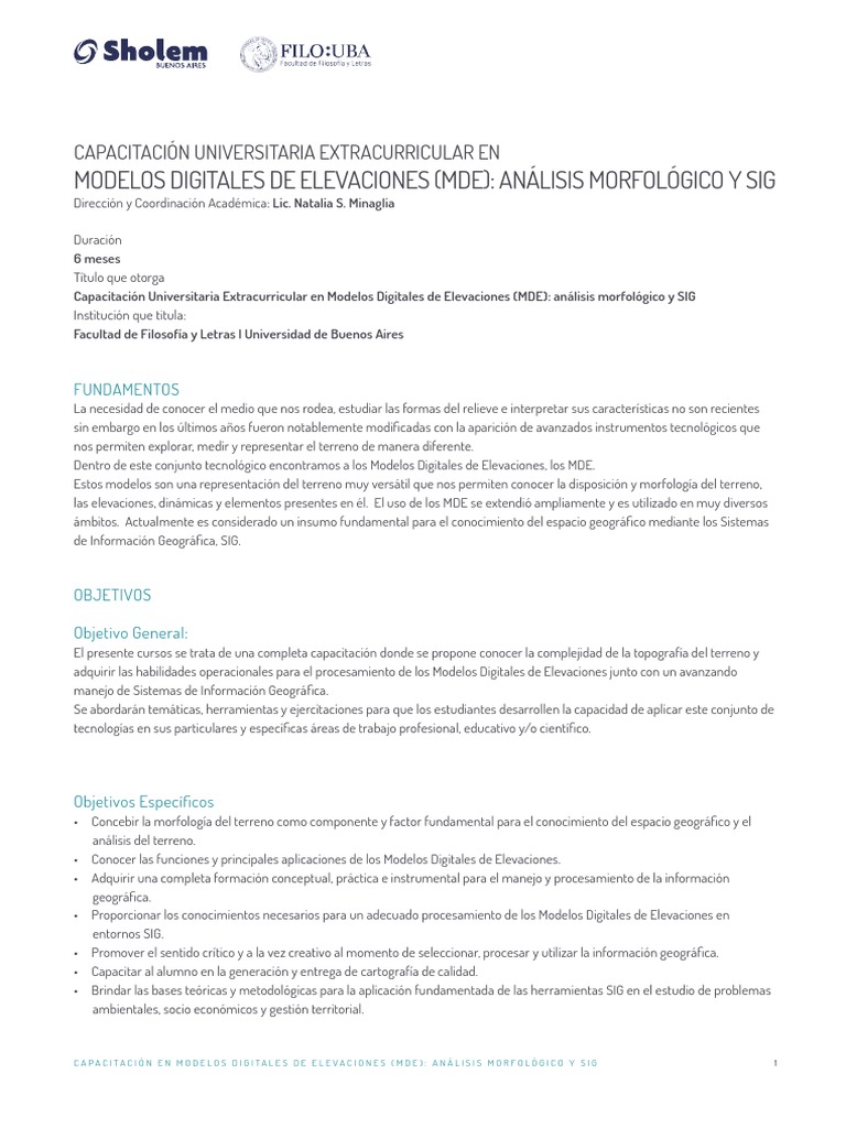 Modelos Digitales de Elevación | PDF | Sistema de información ...