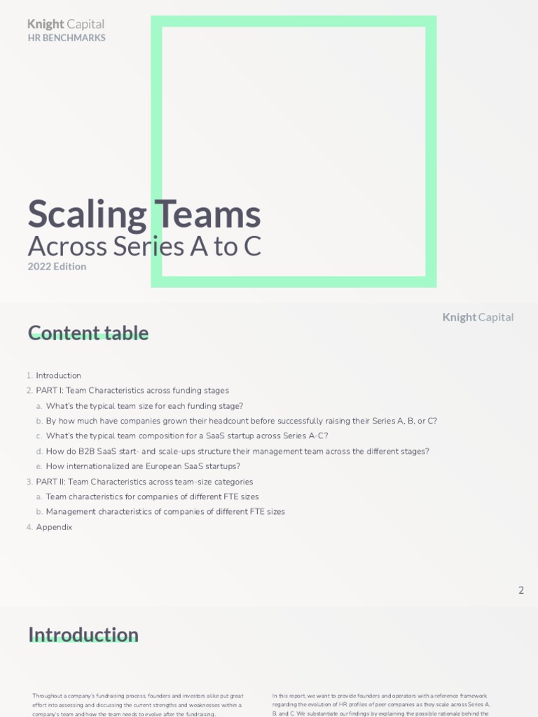 Scaling Teams: Across Series A To C | PDF | Startup Company | Small ...