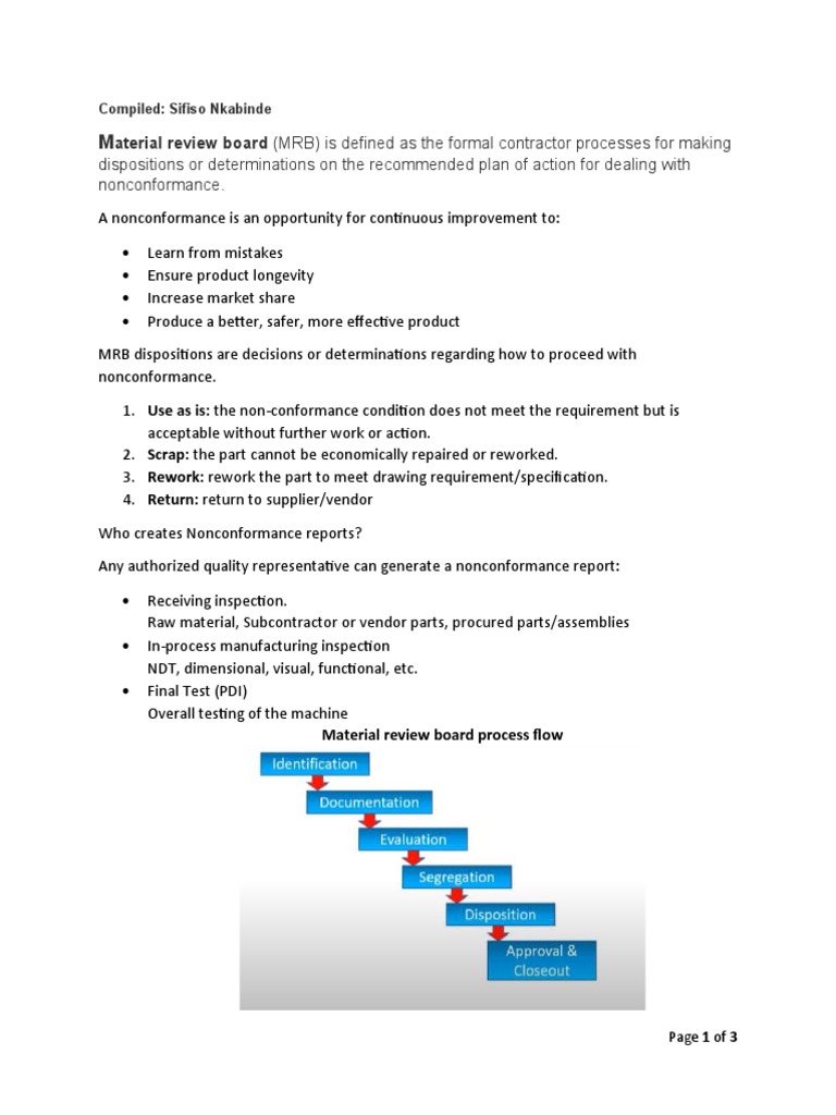 Understanding Material Review Boards A Guide to Nonconformance Reporting, Root Cause Analysis