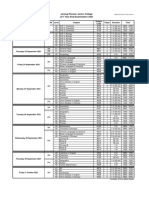 2021 JC1 Year End Exam Timetable