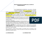 Acta de Terminación de Mutuo Acuerdo Del Contrato Arrendamiento