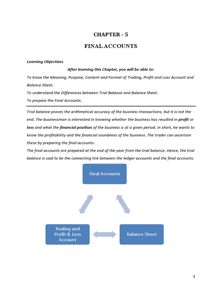 Understanding Final Accounts | PDF | Debits And Credits | Expense